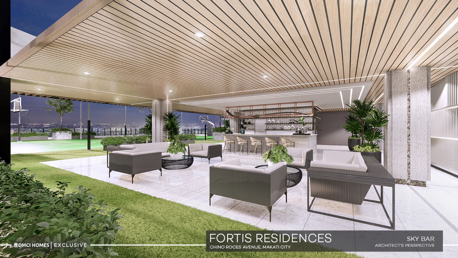 One Fortis Plaza Sky Bar — rooftop venue with panoramic Makati views
