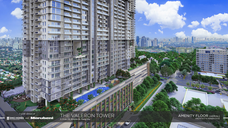 Valeron Tower amenity floor aerial view