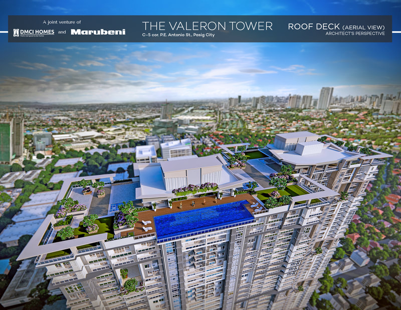 The Valeron Tower rooftop aerial view