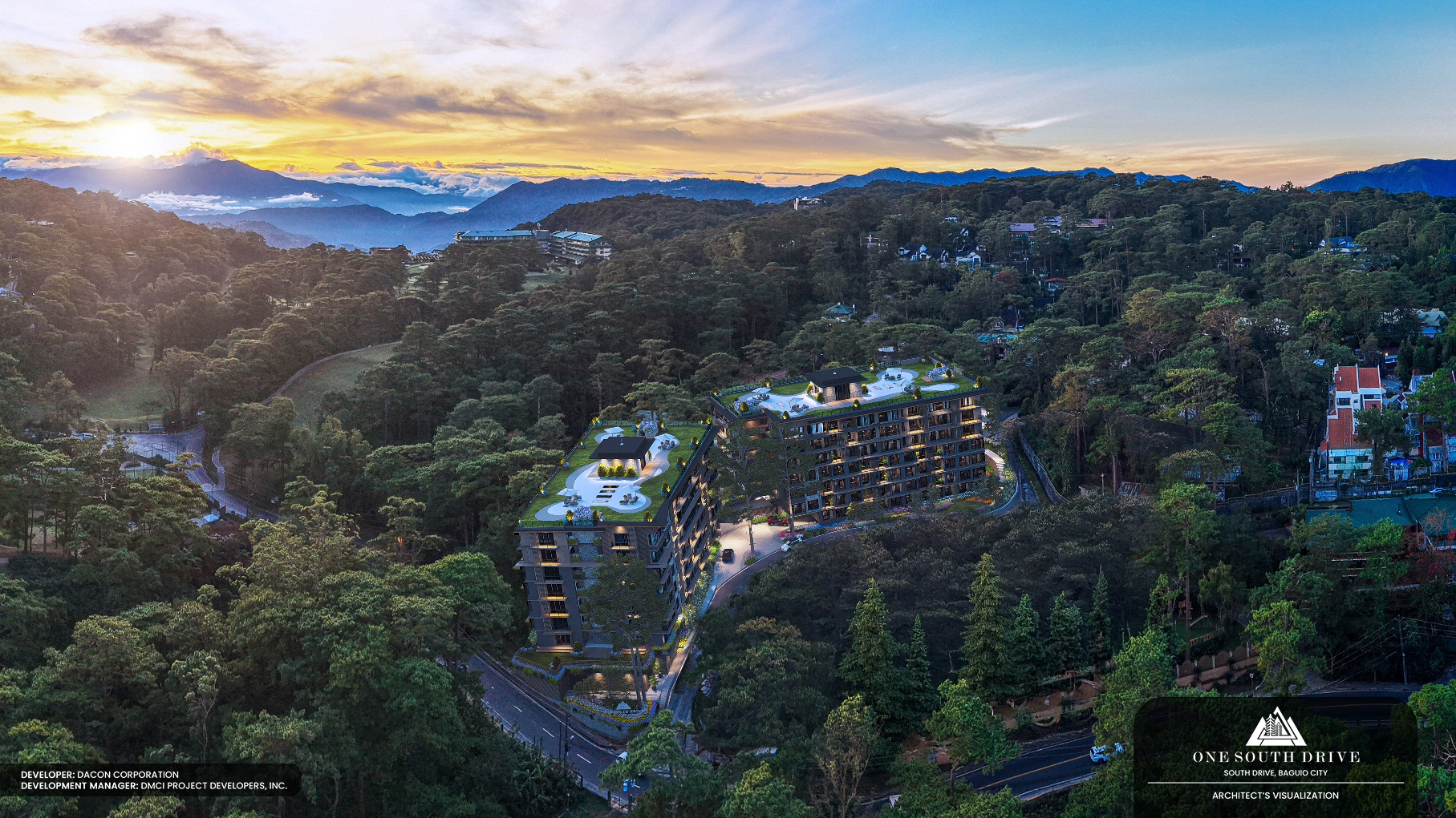 One South Drive aerial view facing Baguio Country Club