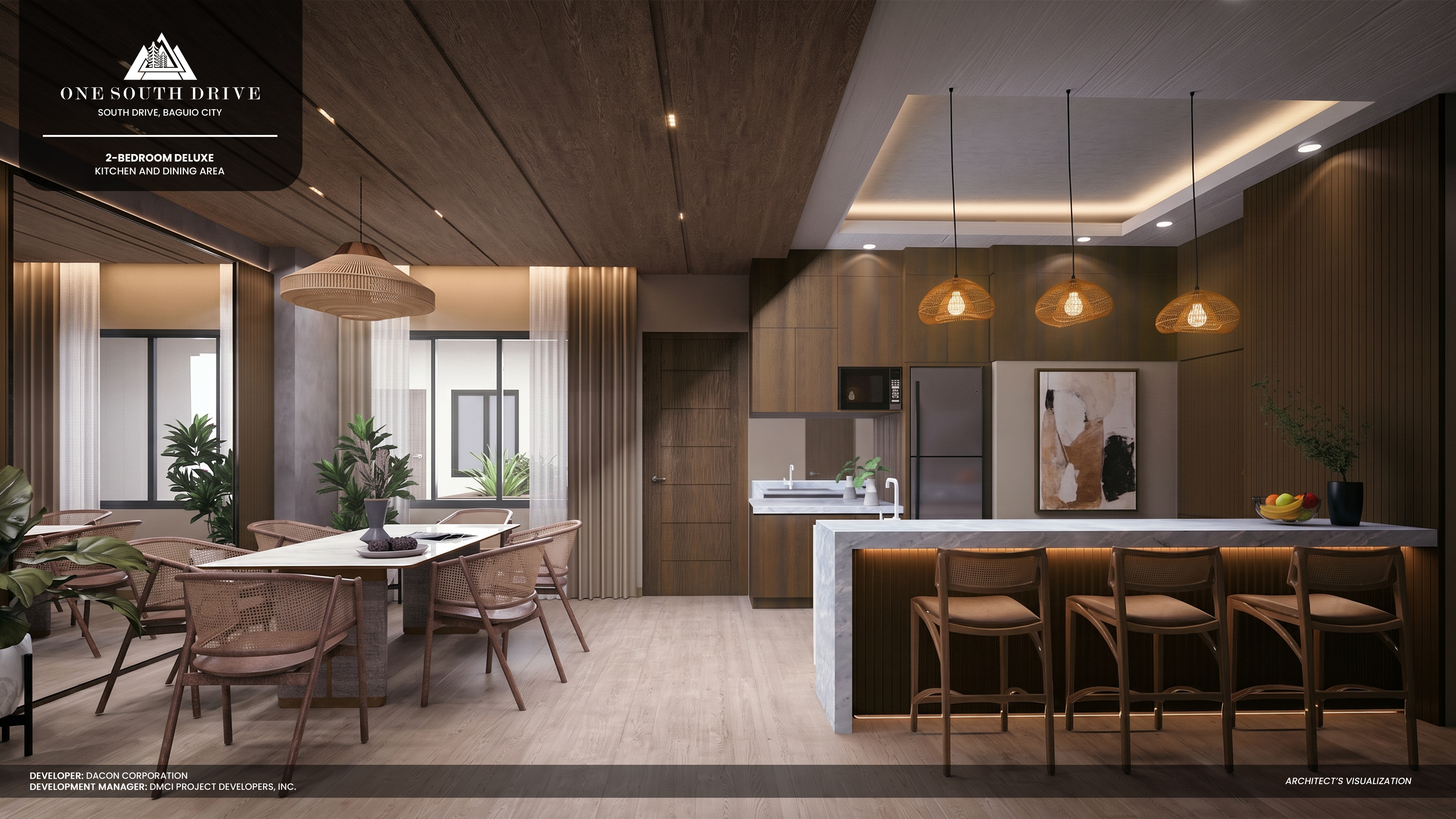 Kitchen & Dining — 2BR Deluxe, One South Drive