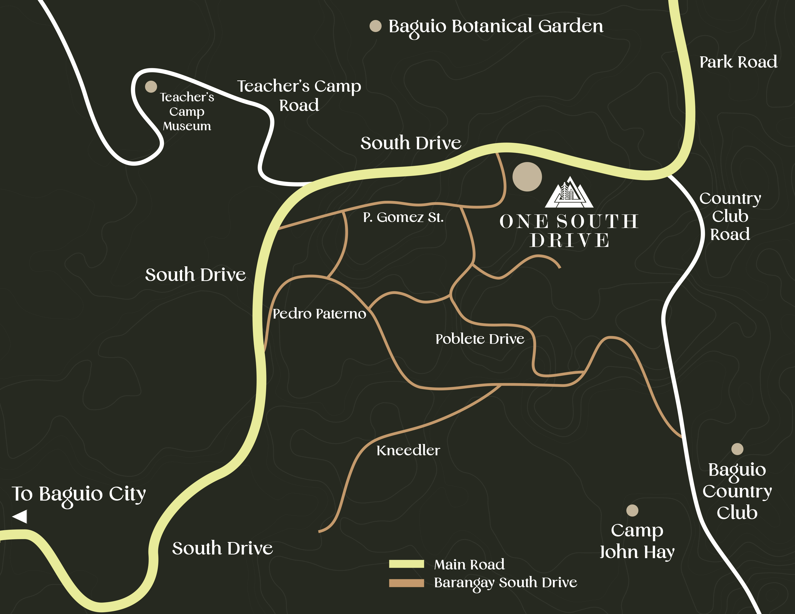 One South Drive location map — South Drive, Baguio City