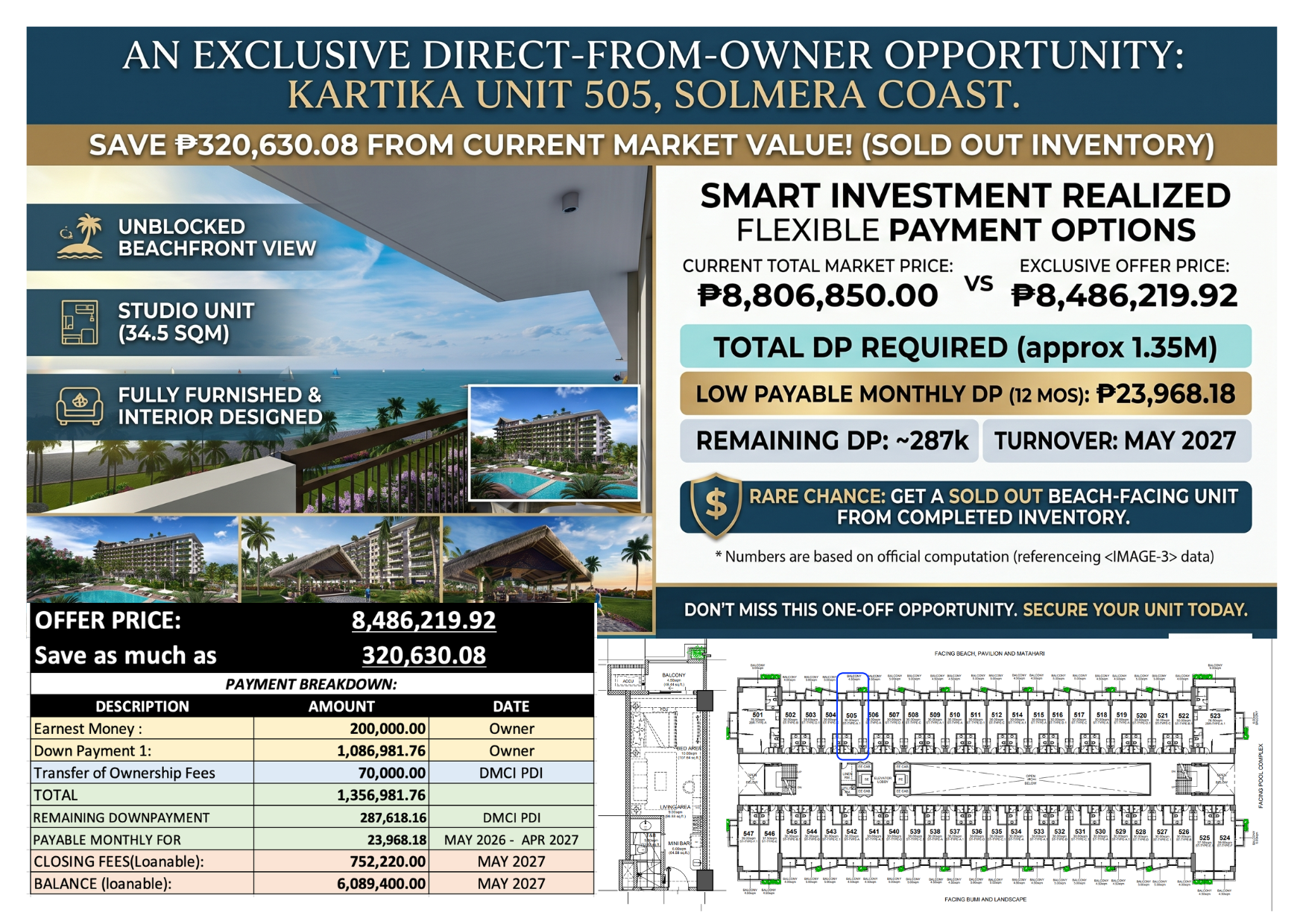 Solmera Coast Kartika Unit 505 — Exclusive Direct-From-Owner Offer
